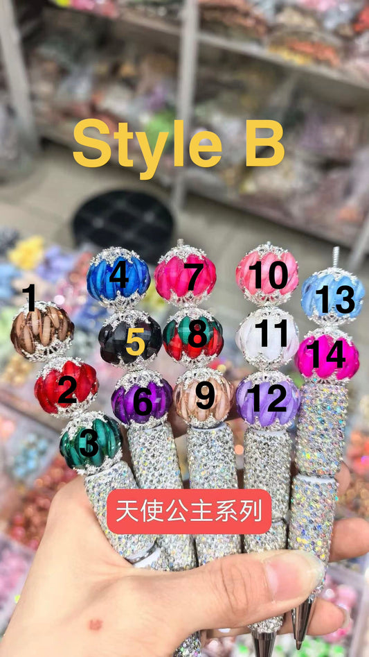 DIY beaded beadable fancy beads ornament with horse eye stone and gun black metal color ,silver color ,gold color bead cap ,random mix