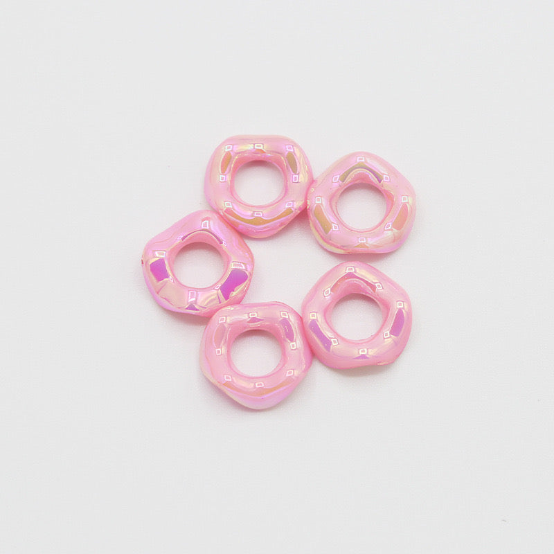 glossy solid color neon uv wavy spacer wave spacer plastic UV color neon uv color mix 15mm