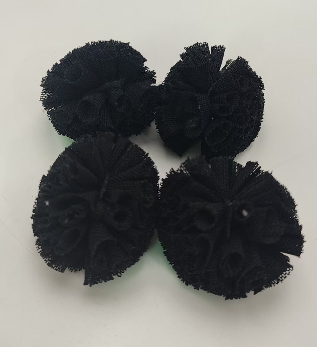 Gauze fabric flower ball Lace flower yarn ball Cotton flower ball Random Mix 40mm