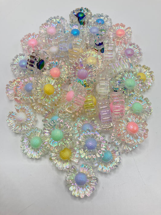 Acrylic beads Acrylic transparent chrysanthemum-shaped beads Daisy Random Mix