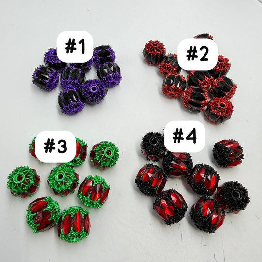 Fancy beads with glass rhinestone bead horse eye shape beads