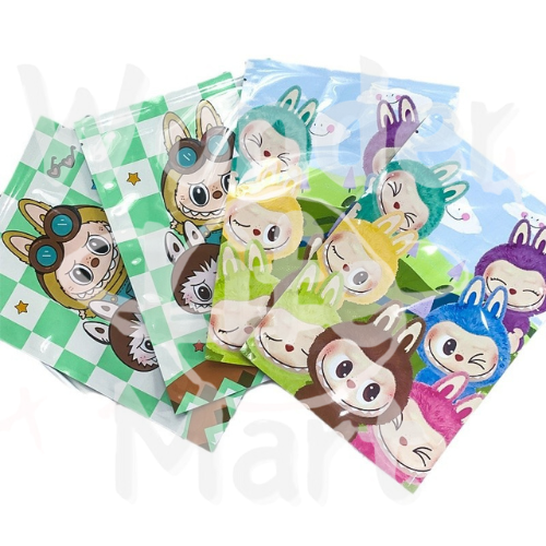 labubu Plastic ziplock bag Cartoon bag Gift bag zip bag 15x21 Random Mix