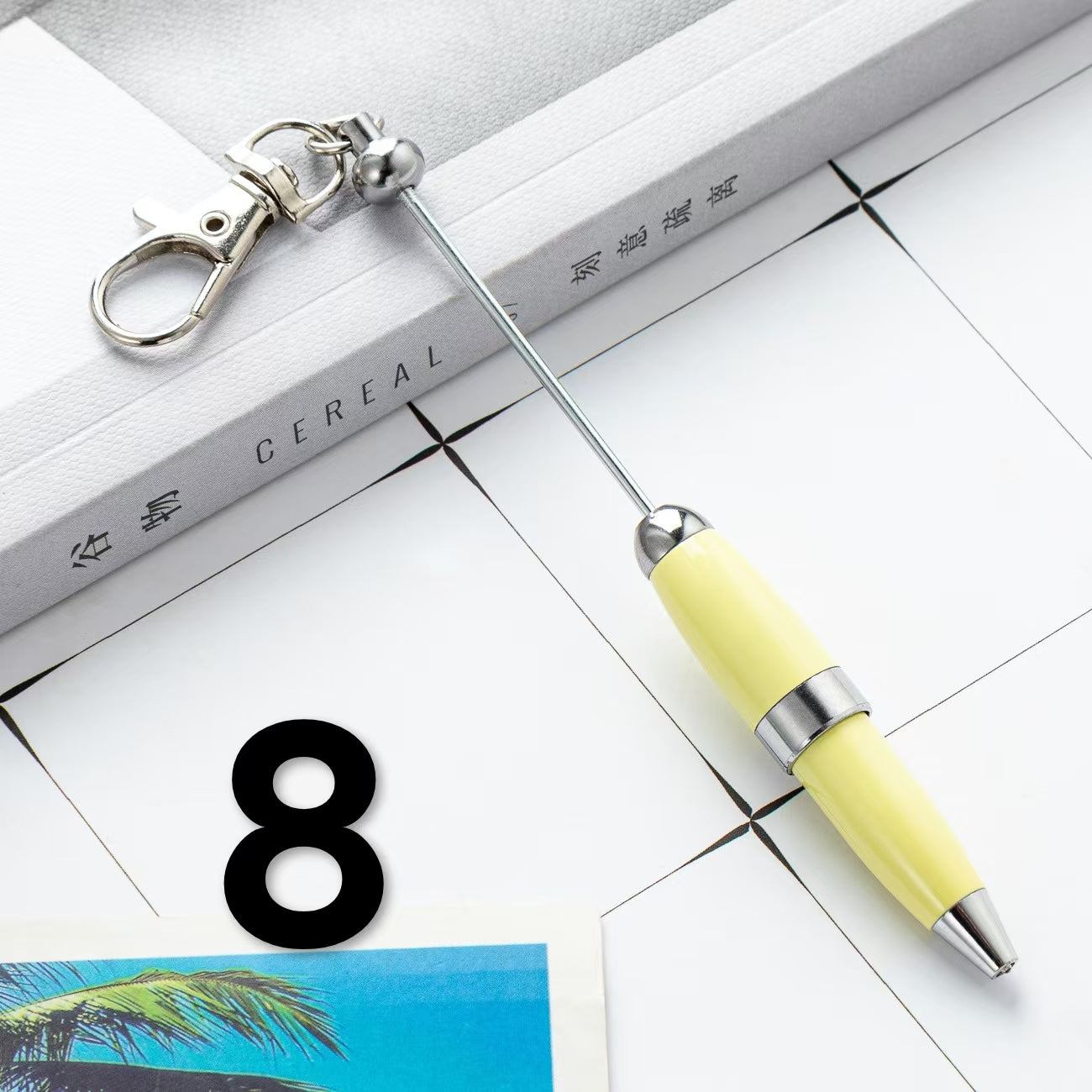 Bullet Beadable Pen and Metal Keychain