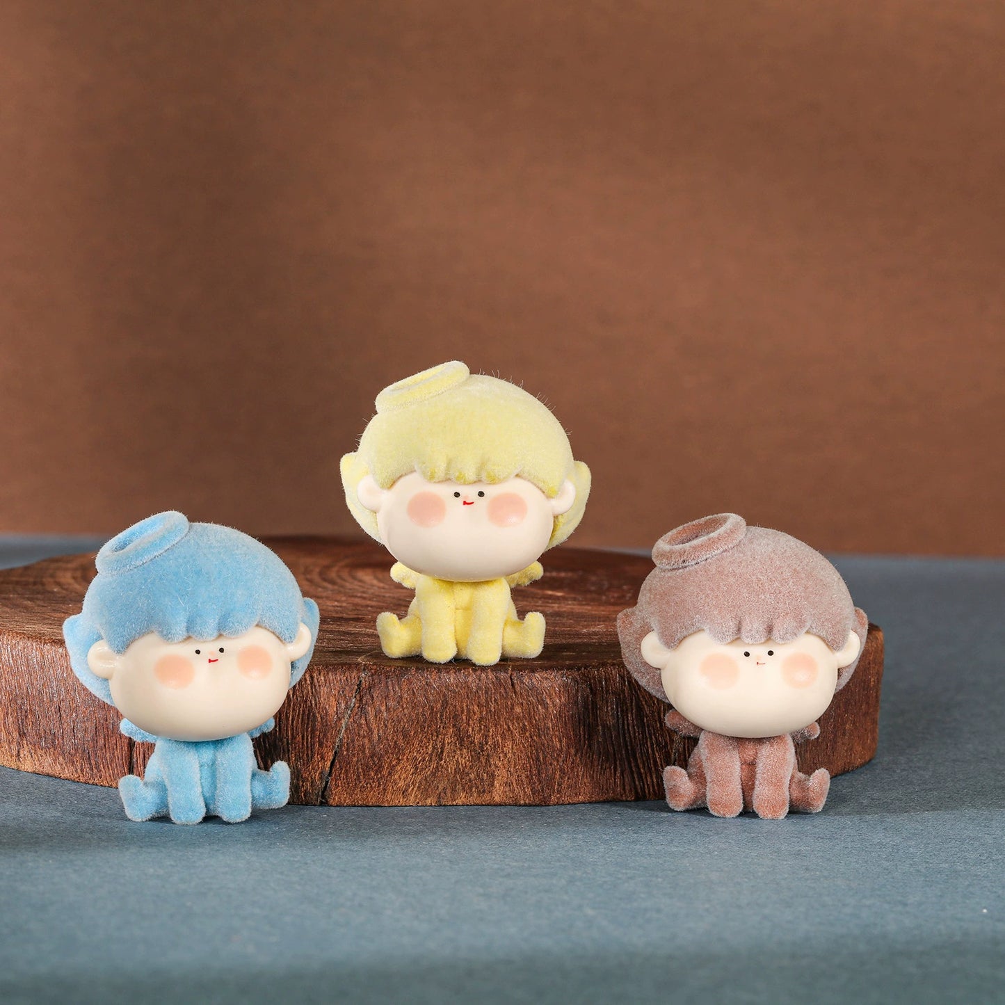 angel AMLLS series flocking fuzzy short plush cute doll ornaments diy jewelry pendant topper character figures