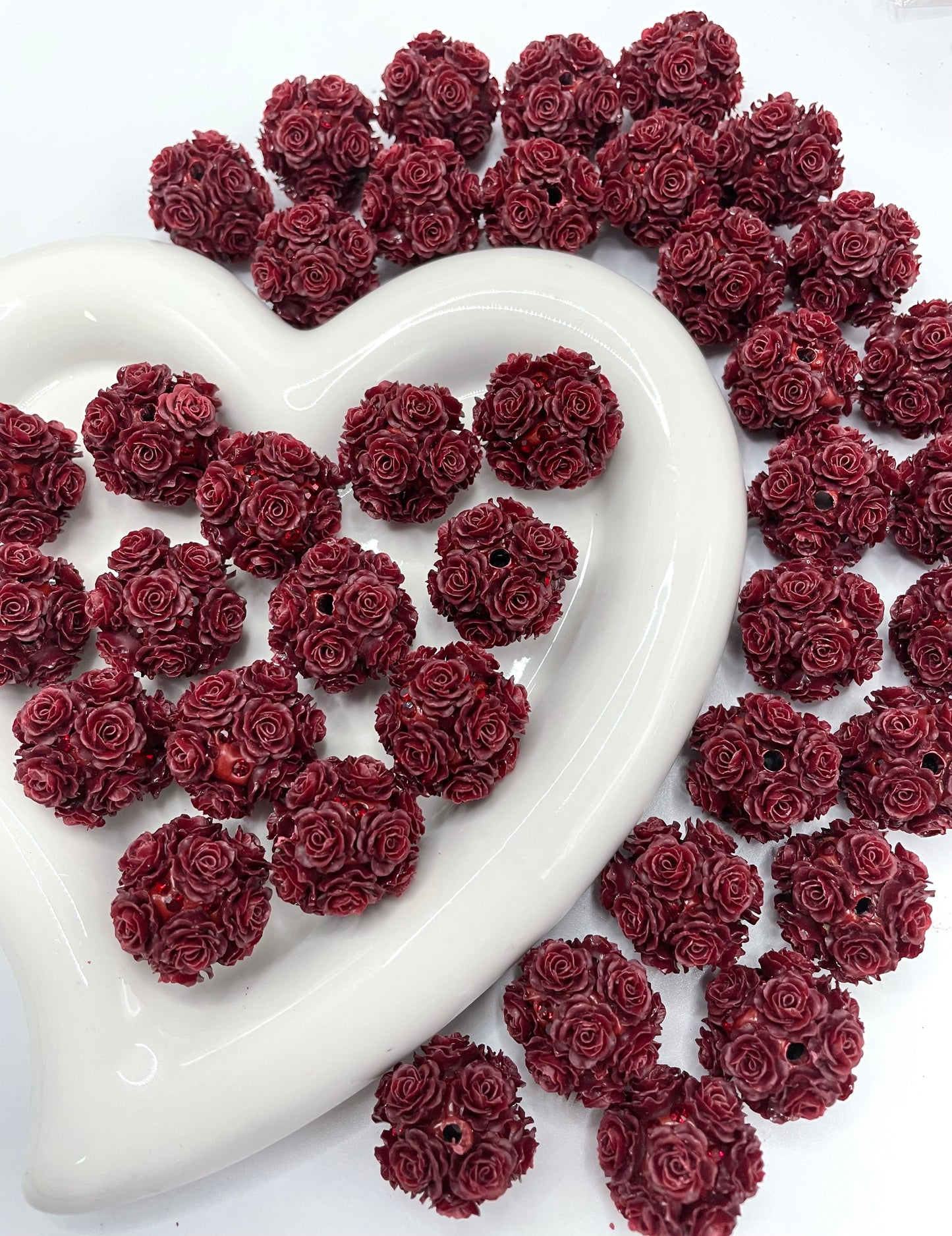 DIY rose flower beadable beaded beads flower beads festival Christmas vibes color winter autumn color ,random mix