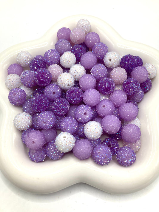 16mm sugar bead hard sugar Valentine's Day color scheme Coffee color Lavender purple