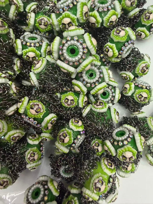 Beaded beadable fancy beads for Halloween Beetlejuice