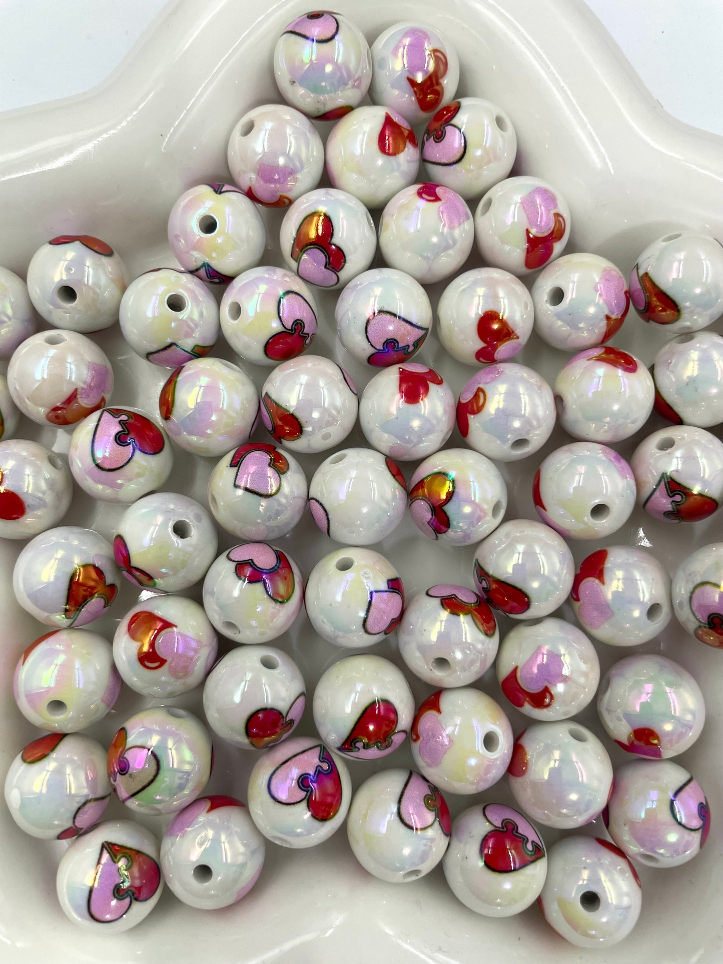 Acrylic beads Halloween Beads Lips Heart Pumpkin Ghost Cartoon printed beads and a series of multi-element beads 16mm