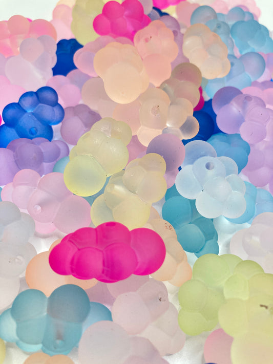 Acrylic cloud beads Glossy neon-colored cloud beaded necklace Random Mix
