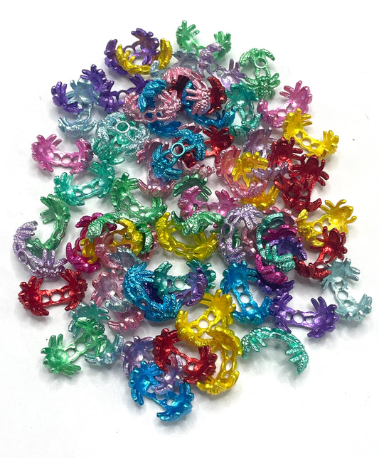 halloween bead metallic spacer spider spacer spider bead cap, random mix color