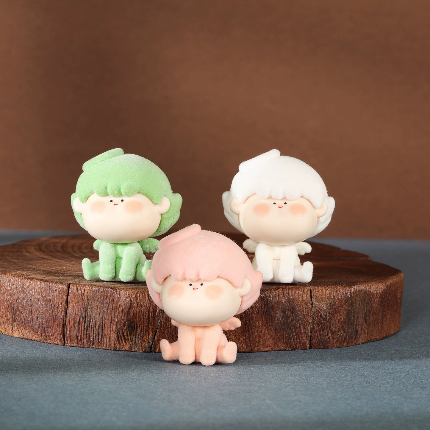angel AMLLS series flocking fuzzy short plush cute doll ornaments diy jewelry pendant topper character figures