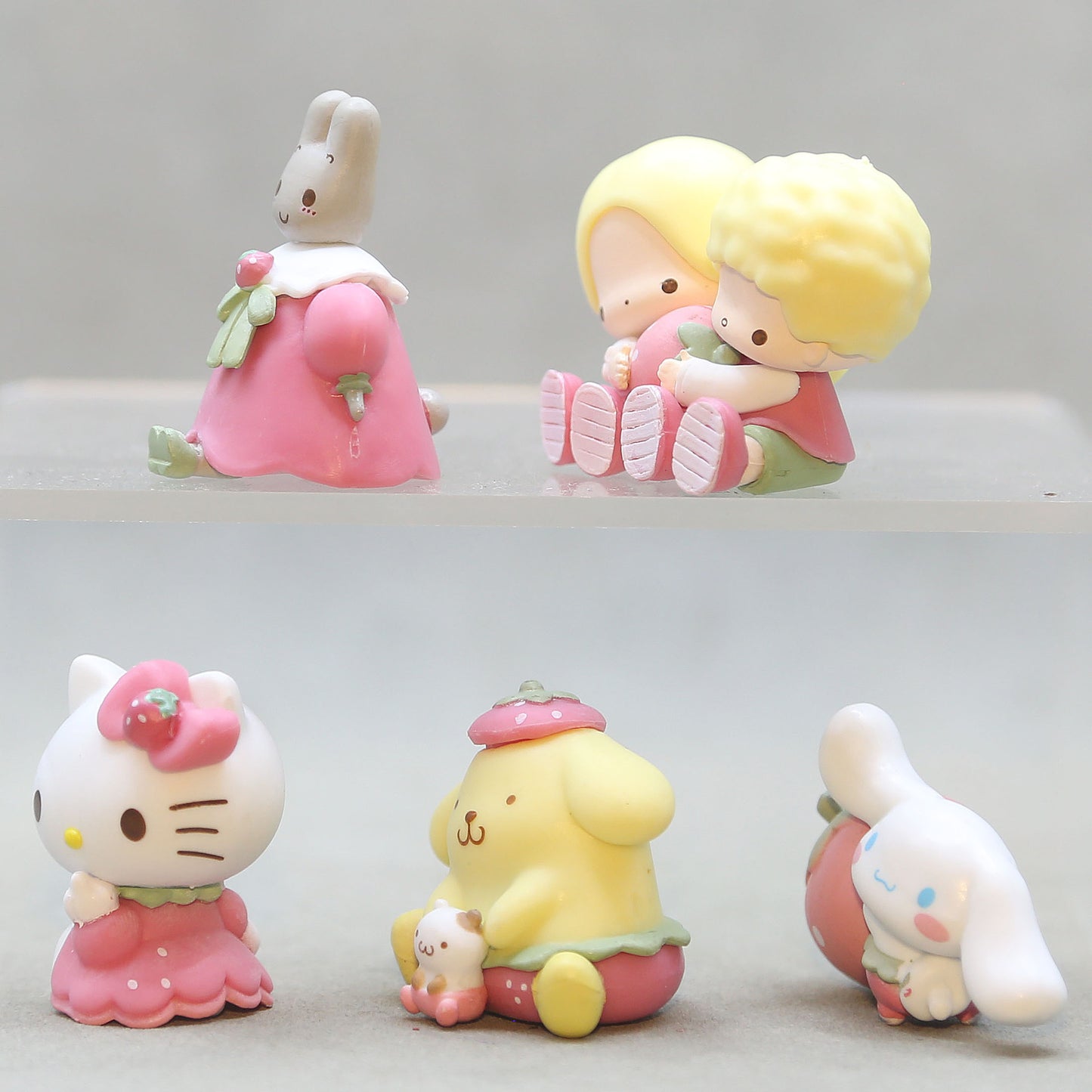 New strawberry Sanrio kt Pacheco pen topper character figure diy pens diy beads whole set