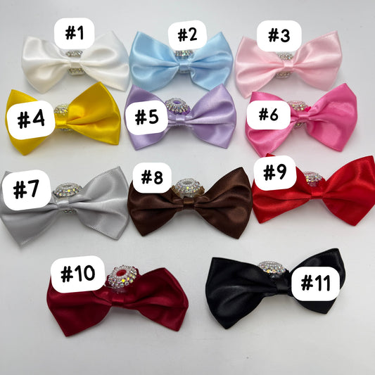 textile bow fancy bead fuzzy bow with fabric bow beads