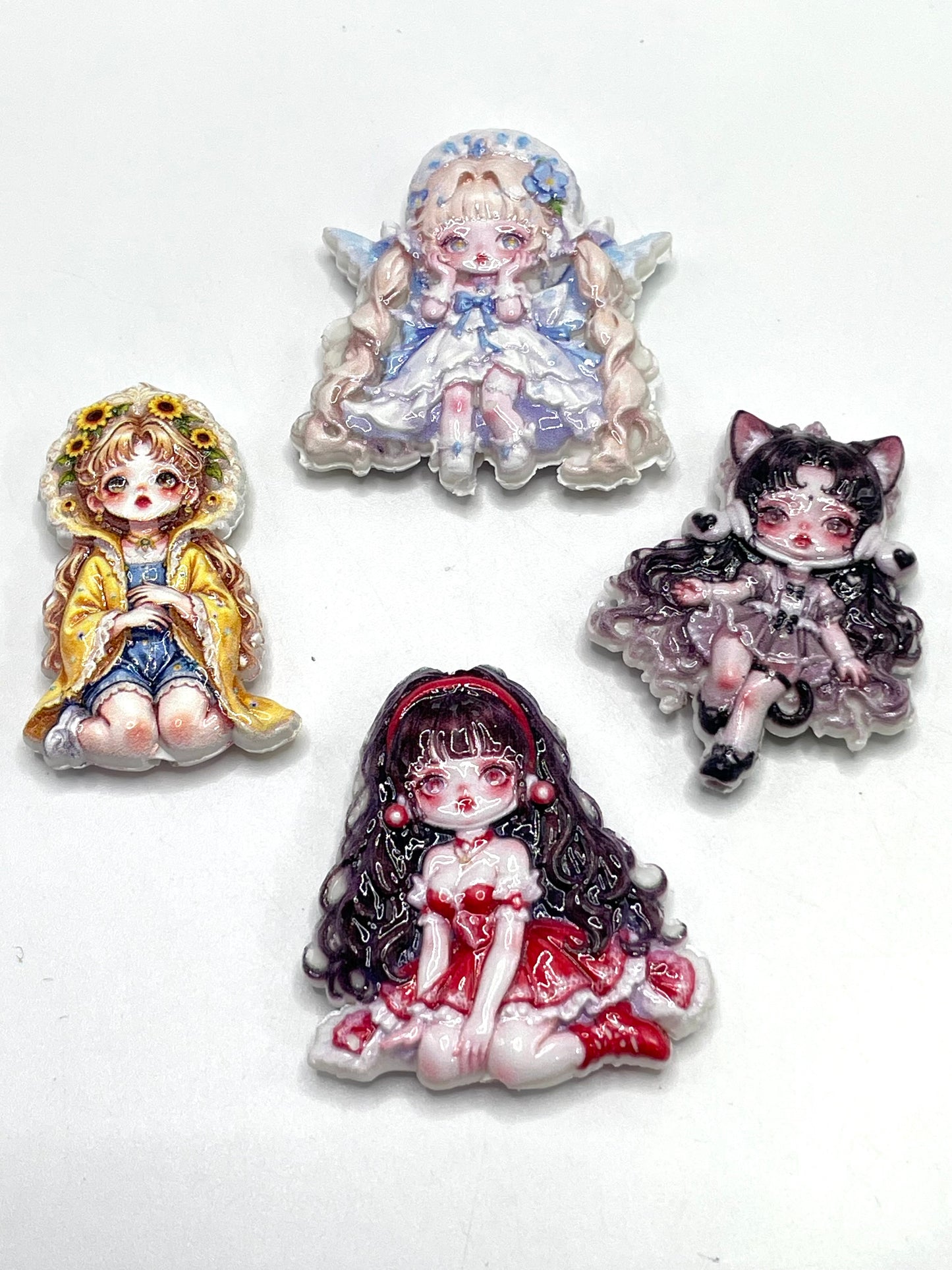 acrylic sp hk Girl Acrylic beads Acrylic bead beads Cartoon acrylic beads Random Mix