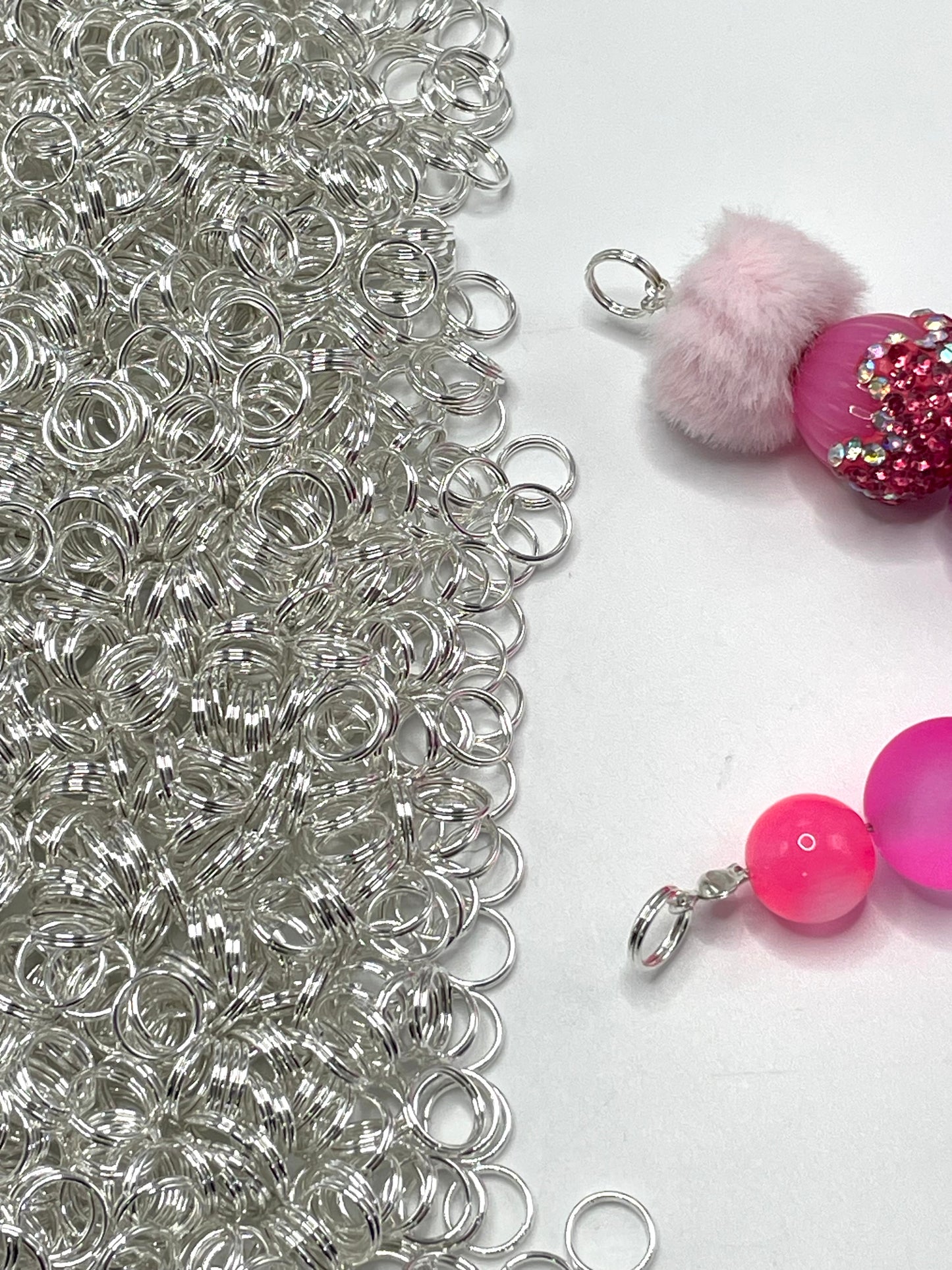Alloy Fasten Metal Ring Beaded necklace Accessories Small iron ring