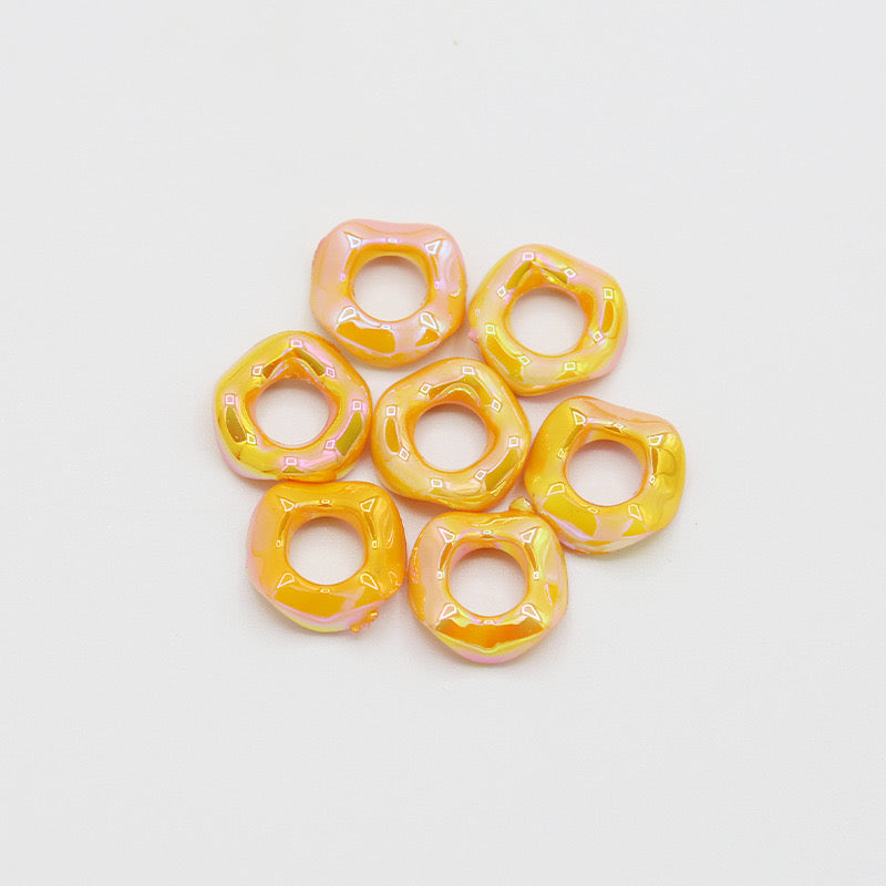 glossy solid color neon uv wavy spacer wave spacer plastic UV color neon uv color mix 15mm
