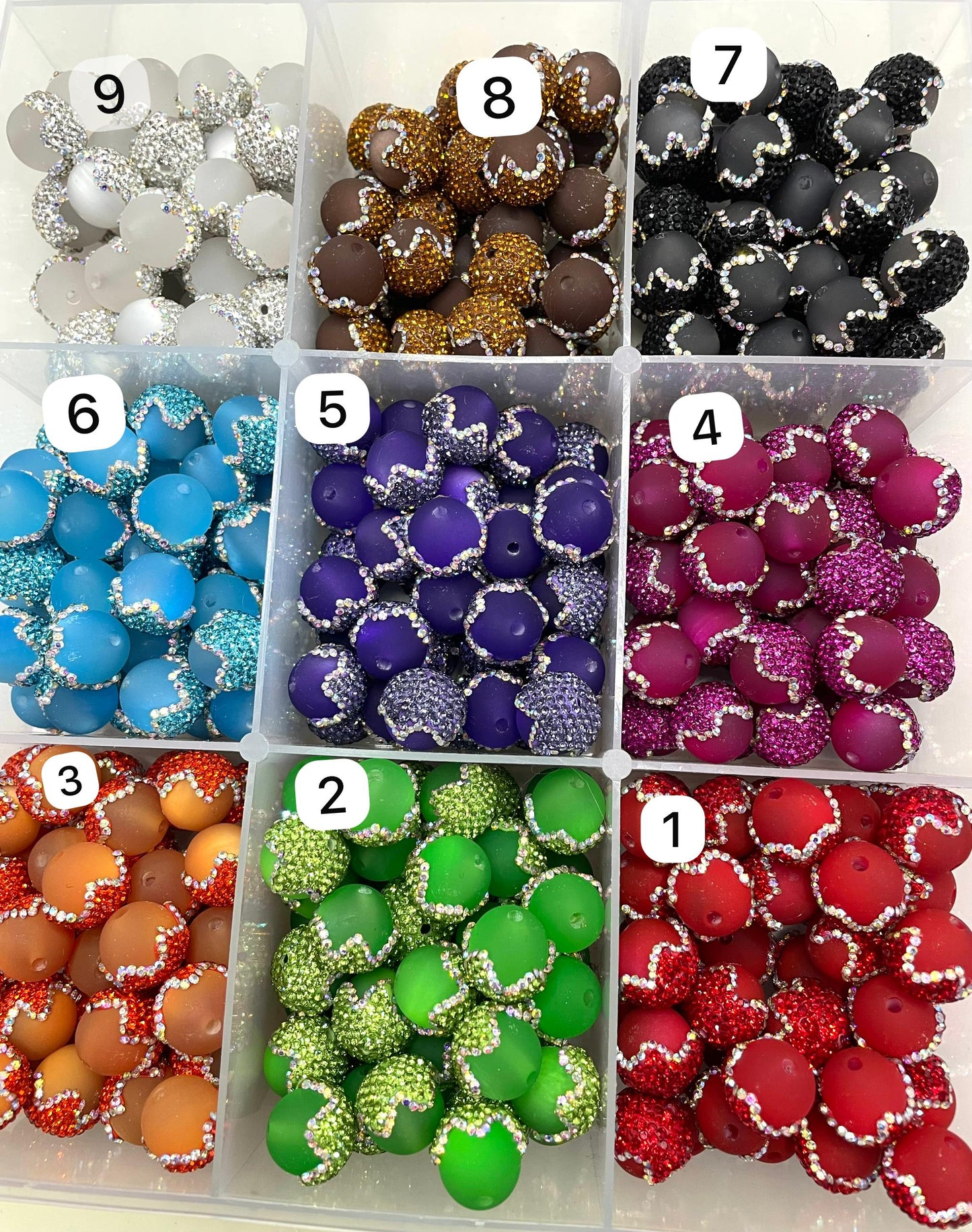 fancy bead fancy acrylic matte cat eye drip bead ornaments with clay rhinestion cap colored ,random mix
