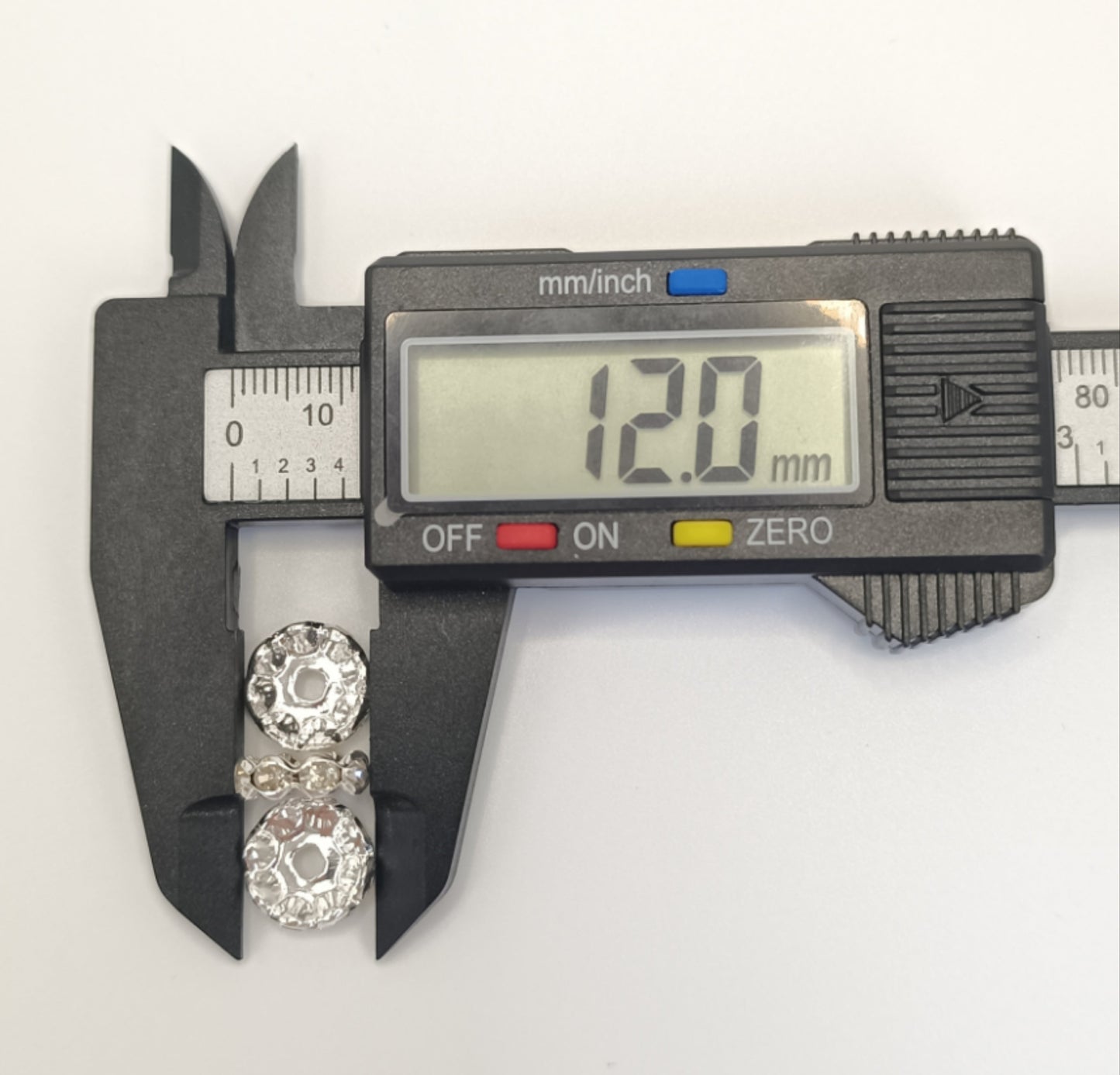 Wavy Spacer Mix Color Random Mix Color All Color Spacers With Rhinestone,Random Mix,12mm