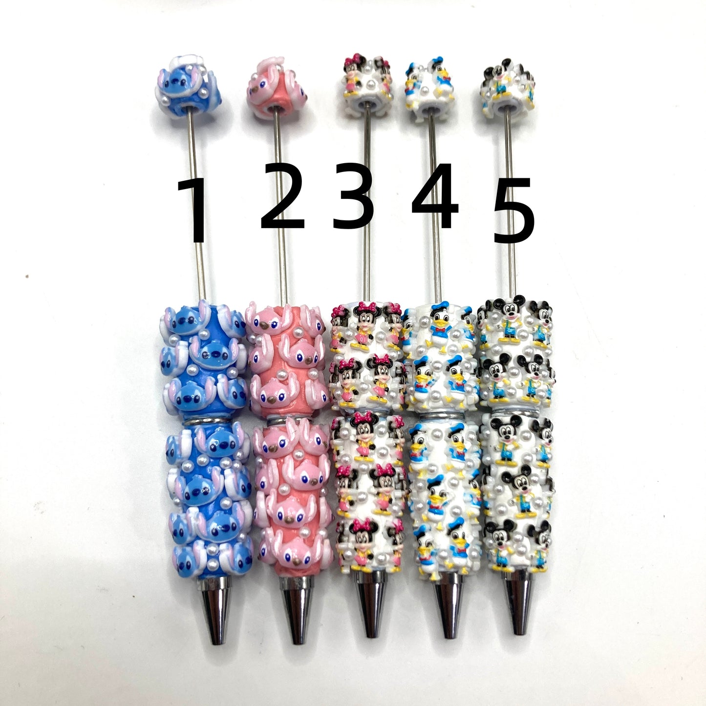 DIY Bead Pen Clay toy cartoon cute bead pen Anime character beading pen Random Mix