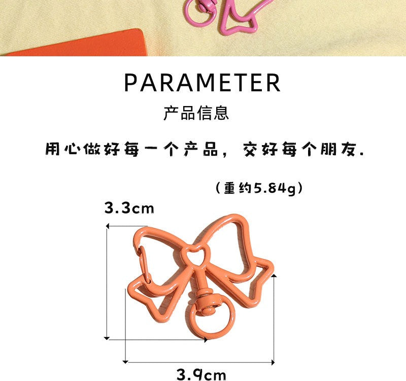 keychain bow shape keychain metal keychain
