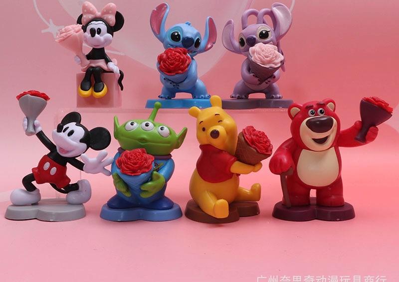 Craft diy with A version Winnie Pooh old friend party figure strawberry bear three eye boy topper resin doll gift for her gift for valentines