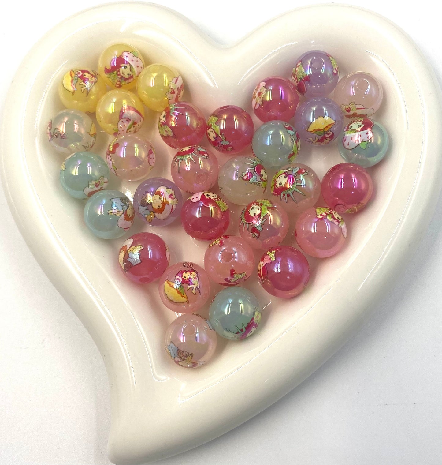 Acrylic strawberry girl beads