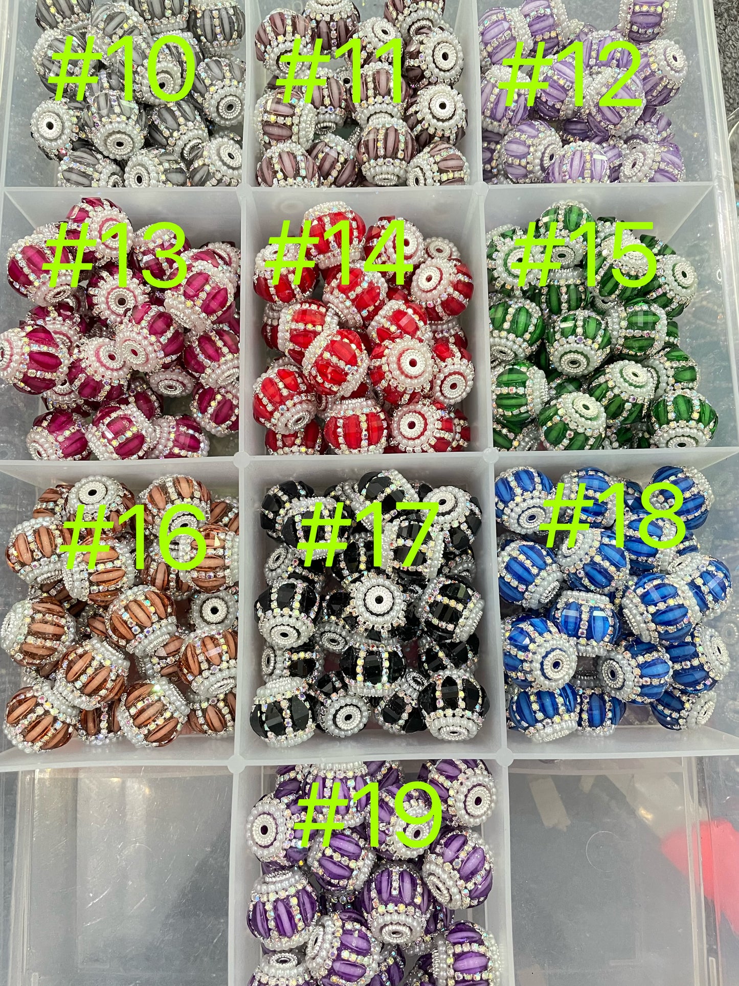 fancy bead fancy acrylic base bead Lantern bead lantern with chain and pearl beads colored random mix diy beas ranom mix color