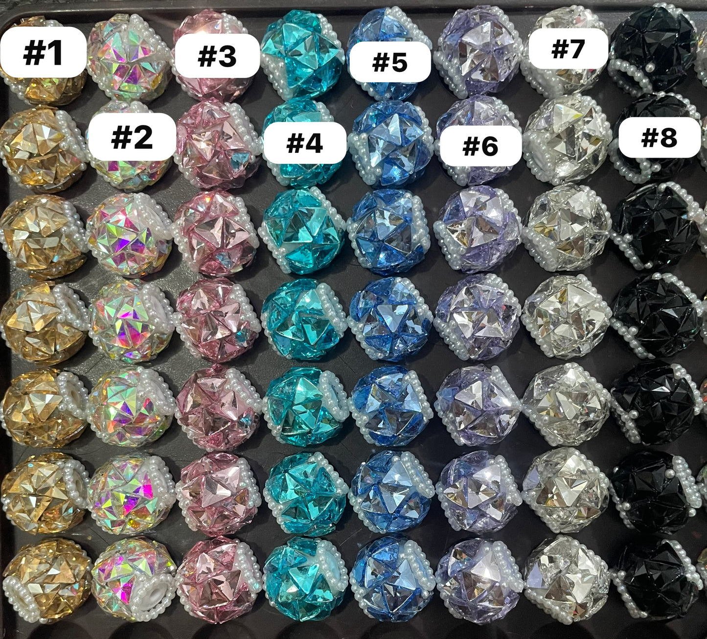 Crystal beads glass fancy beads triangle glass beads