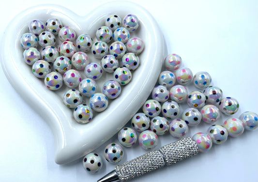Beaded dots 16mm colorful spot bubblegum Colorful spots Acrylic beads