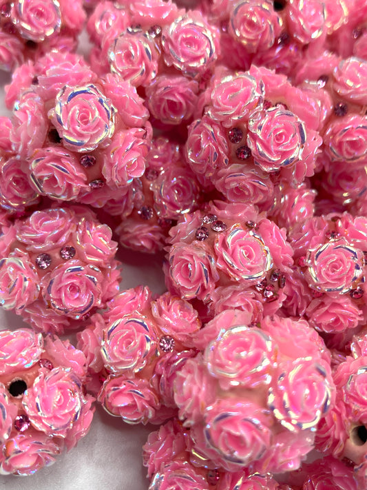 Clay flower beads UV flowers Clay beads and seed beads Random Mix