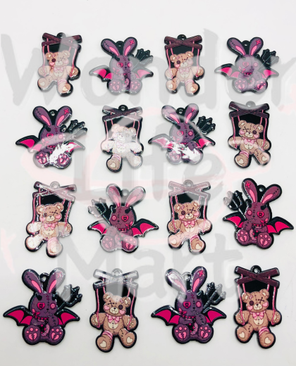 Halloween series Akli Halloween cartoon punching Pendant charm Random Mix (with hole)