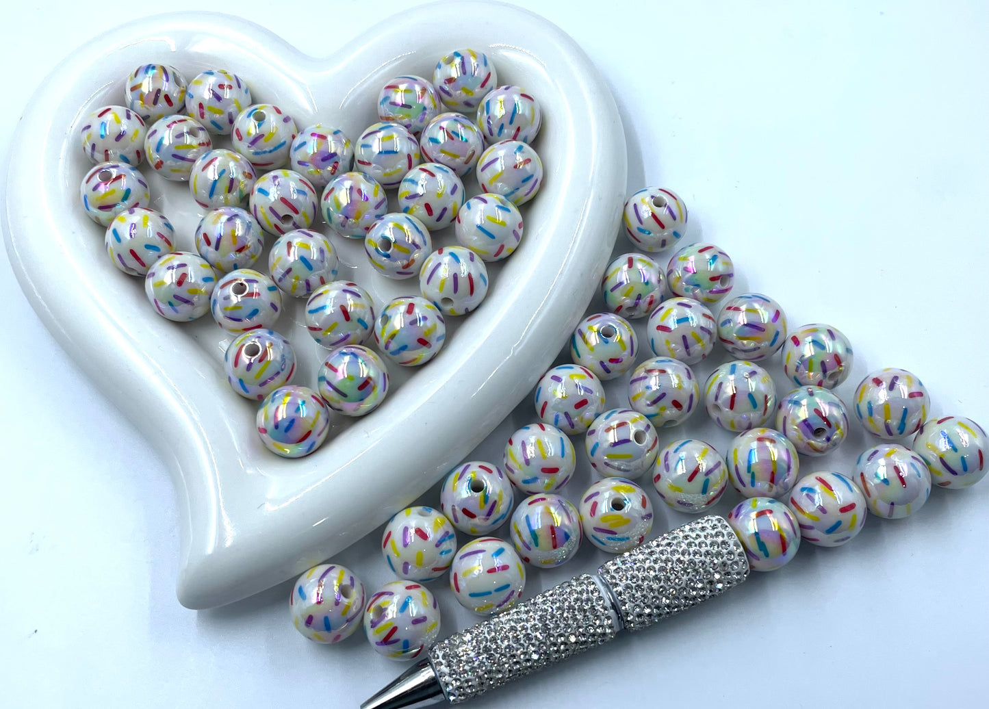 16mm colorful spot bubblegum beads