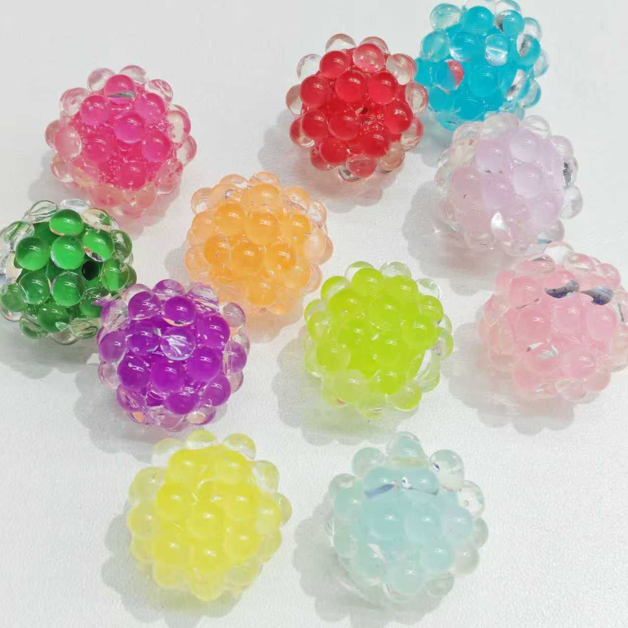 acrylic beads diy beaded bubble bead jelly beads 20-22mm ,random mix
