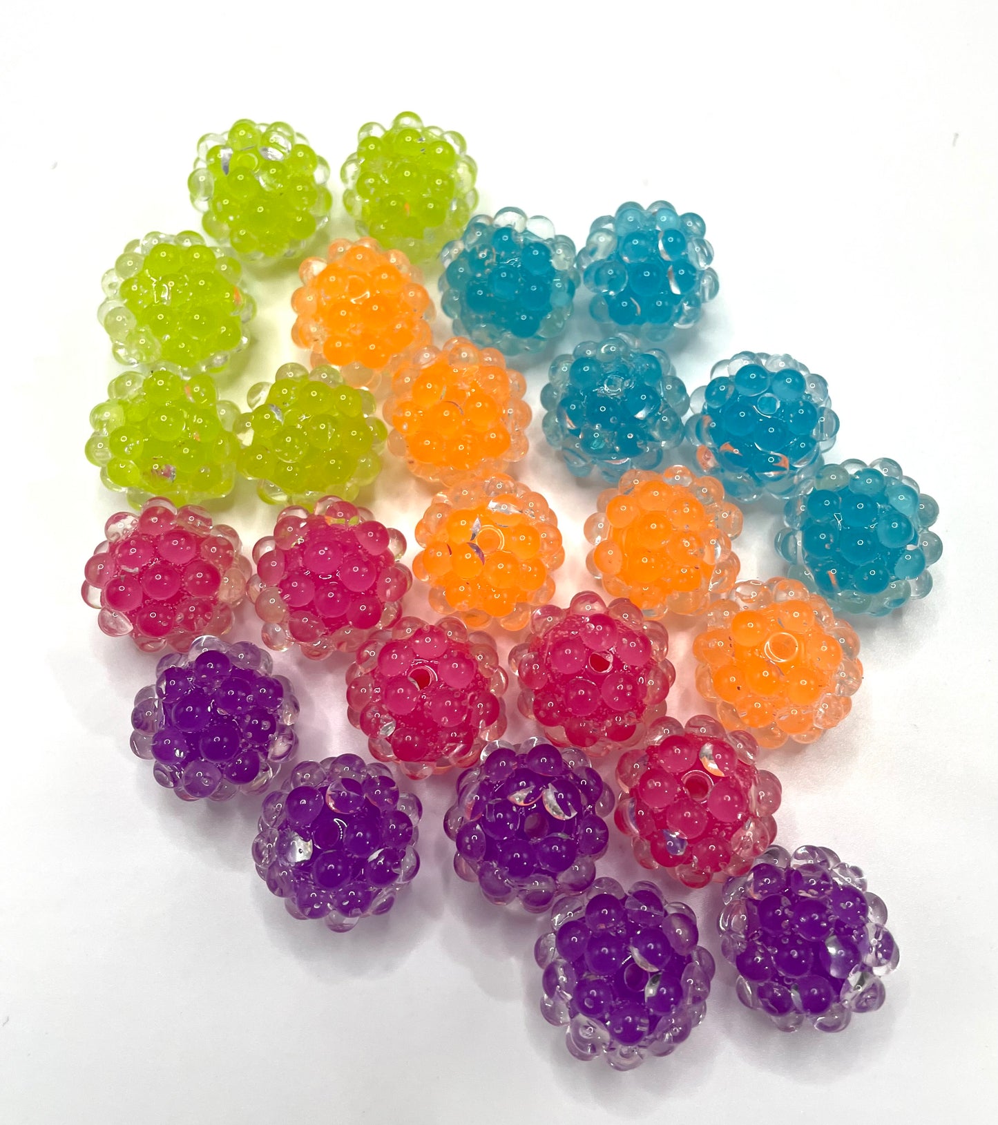acrylic beads diy beaded bubble bead jelly beads 20-22mm ,random mix