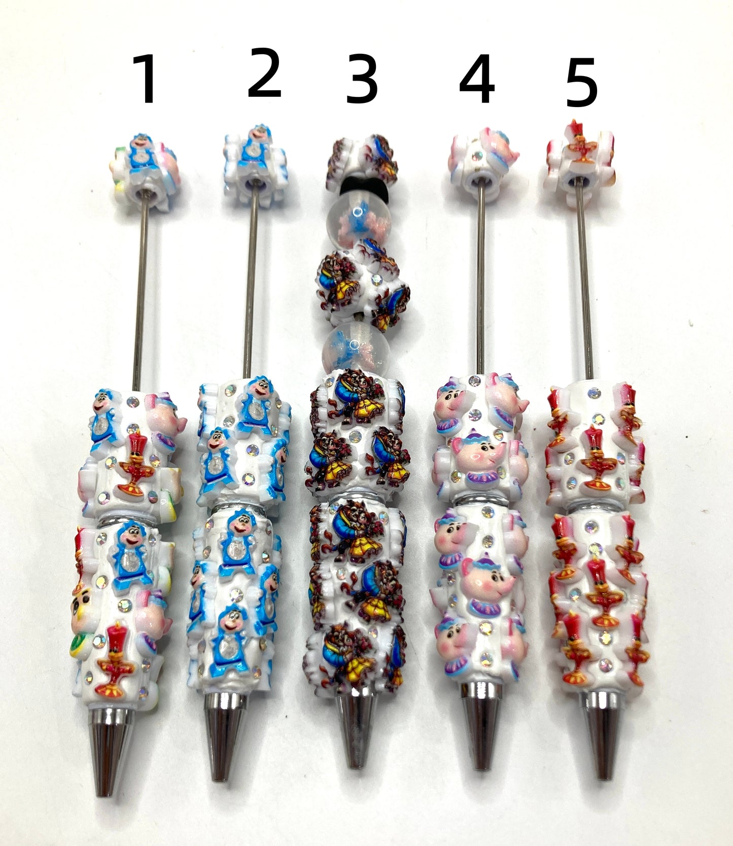 Beauty and the Beast Cartoon clay bead pen Random Mix