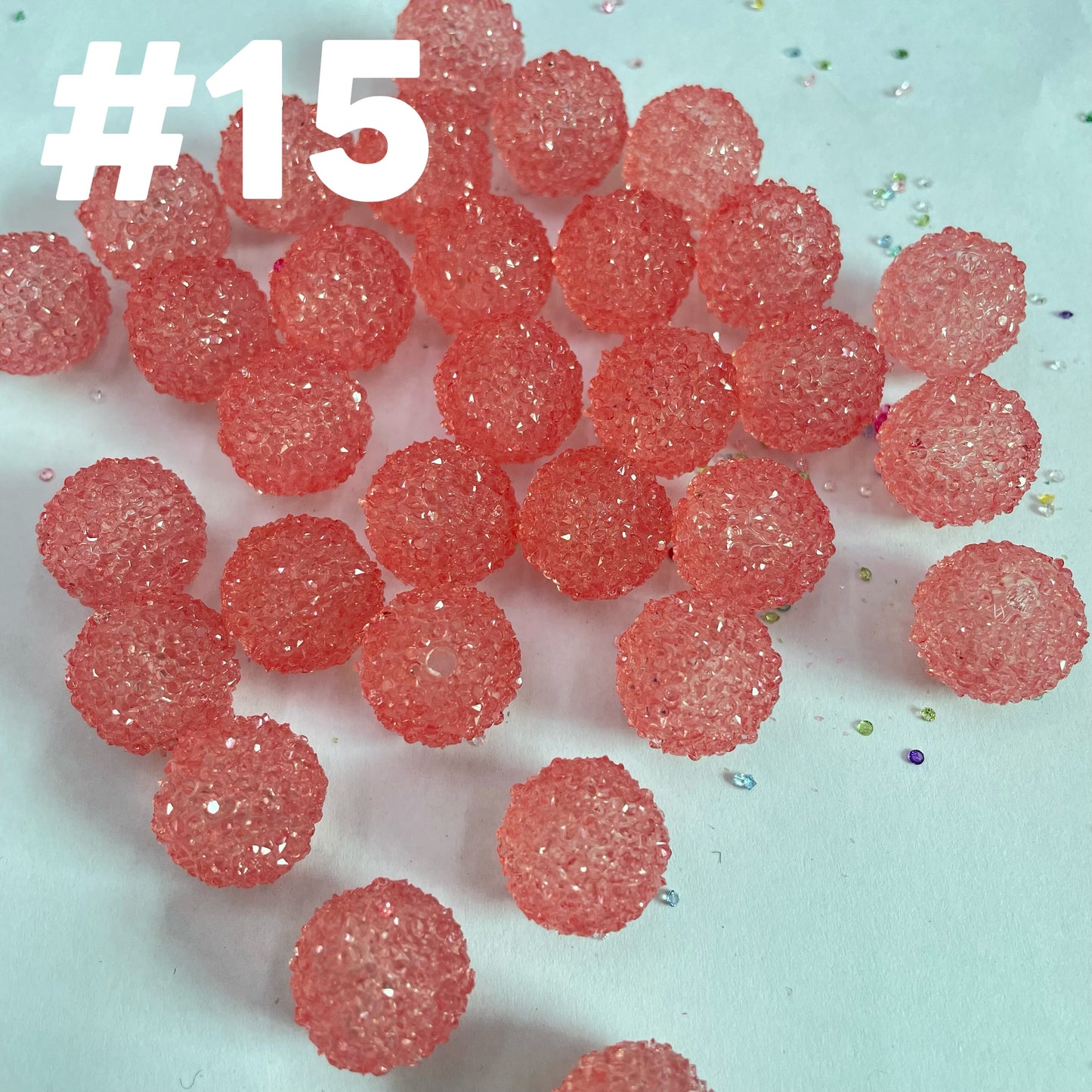 16mm sugar bead transparent bead with sugar