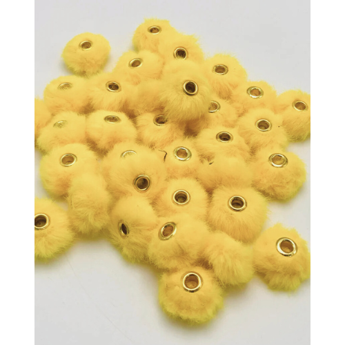 Fuzzy Spacer Pom Pom Flutty Hard With Downy Beads and Random Mix,16mm Optional Color