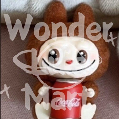 topper character figure labubu cartoon doll ornament pen topper Coca element