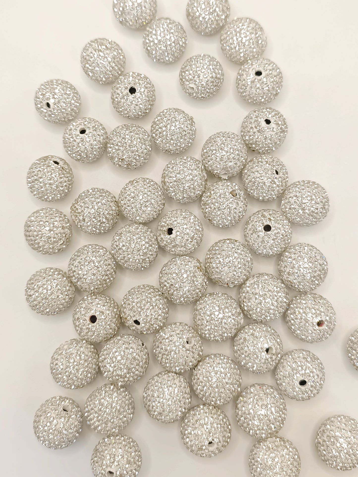 Clay Beads Colorful with Diversely Rhinestones,20mm