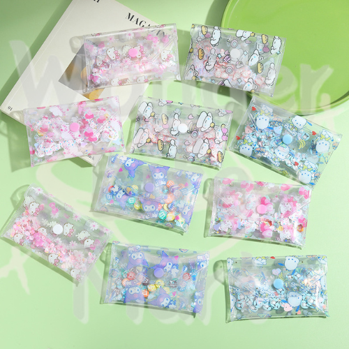 Mobile phone chain bag Card case Stationery bag The Sanro series Transparent PVC bag Random Mix 117mm