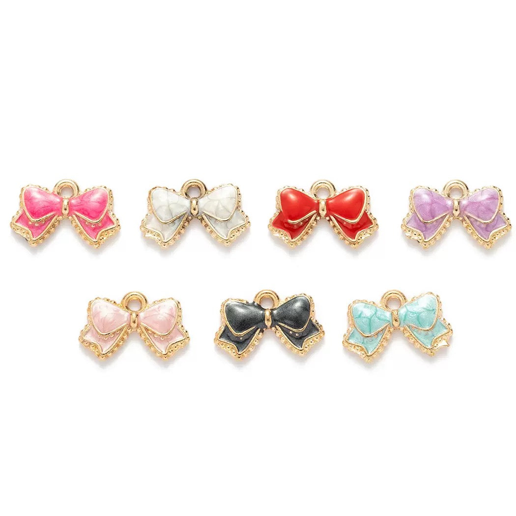 diy bow charm pendant