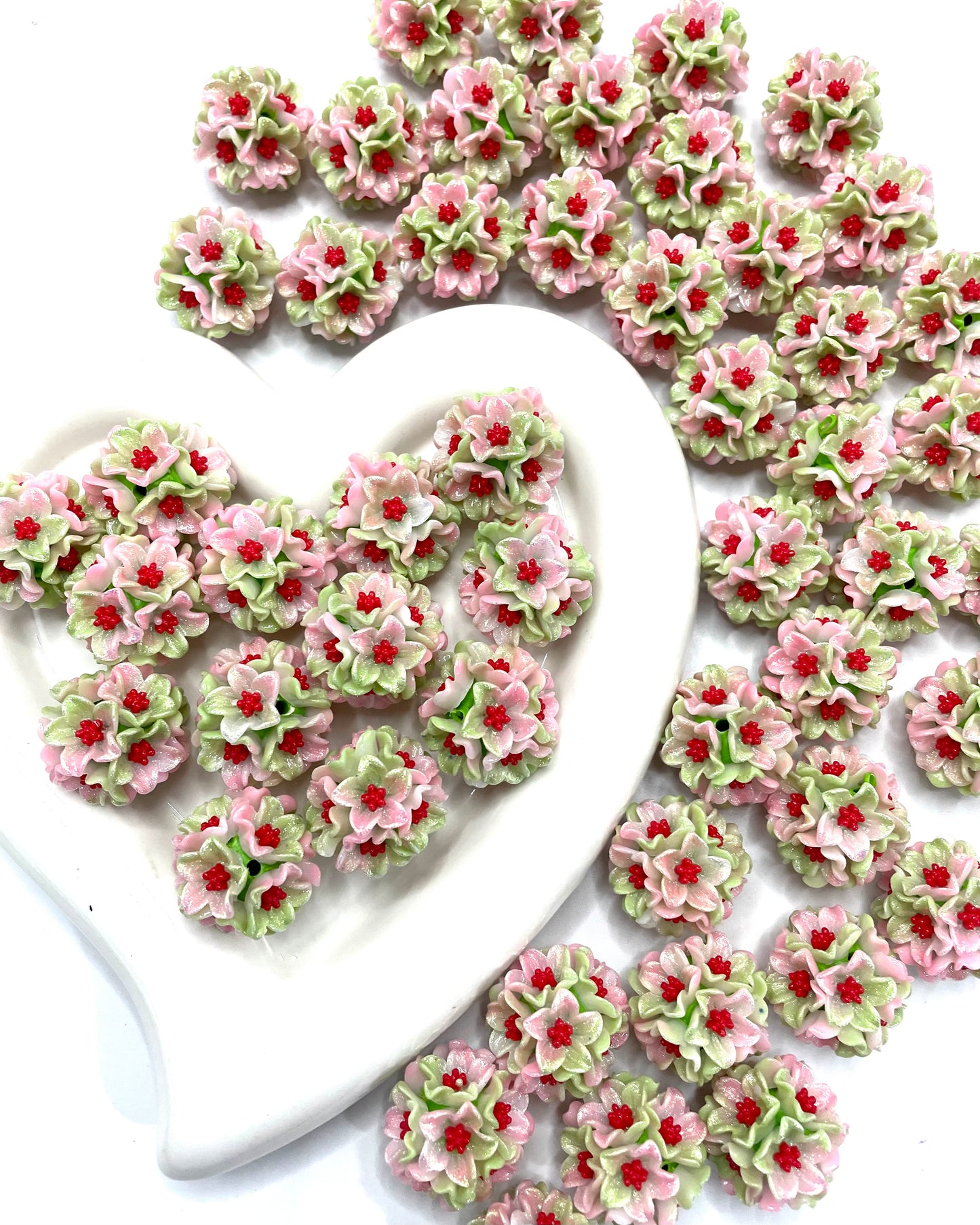 soft flower bead beaded flower diy beads Christmas series colors