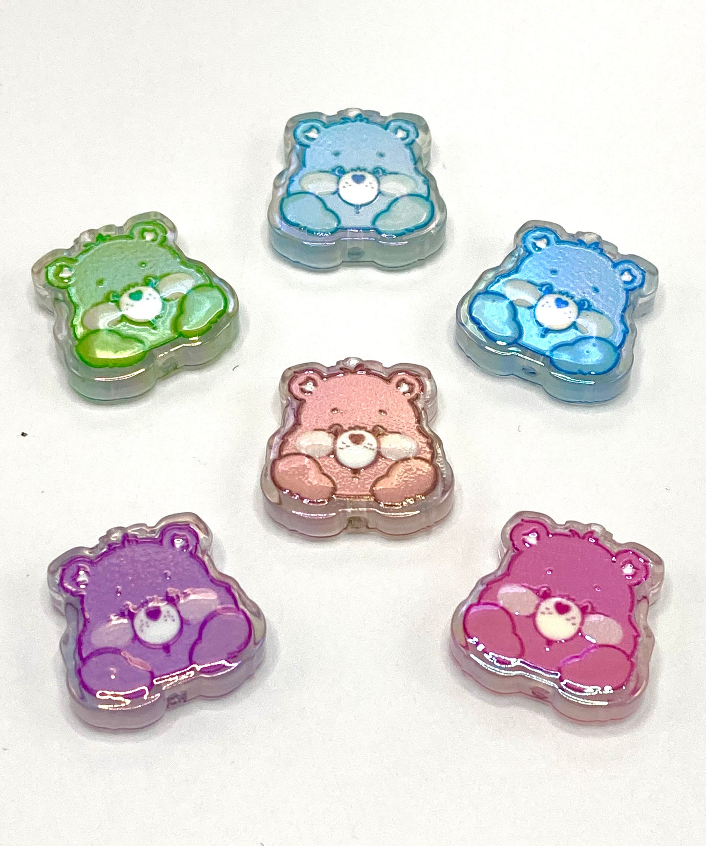 Acrylic UV beads Red handprint Skull head Little bear head Toy Story Acrylic cartoon beading beads