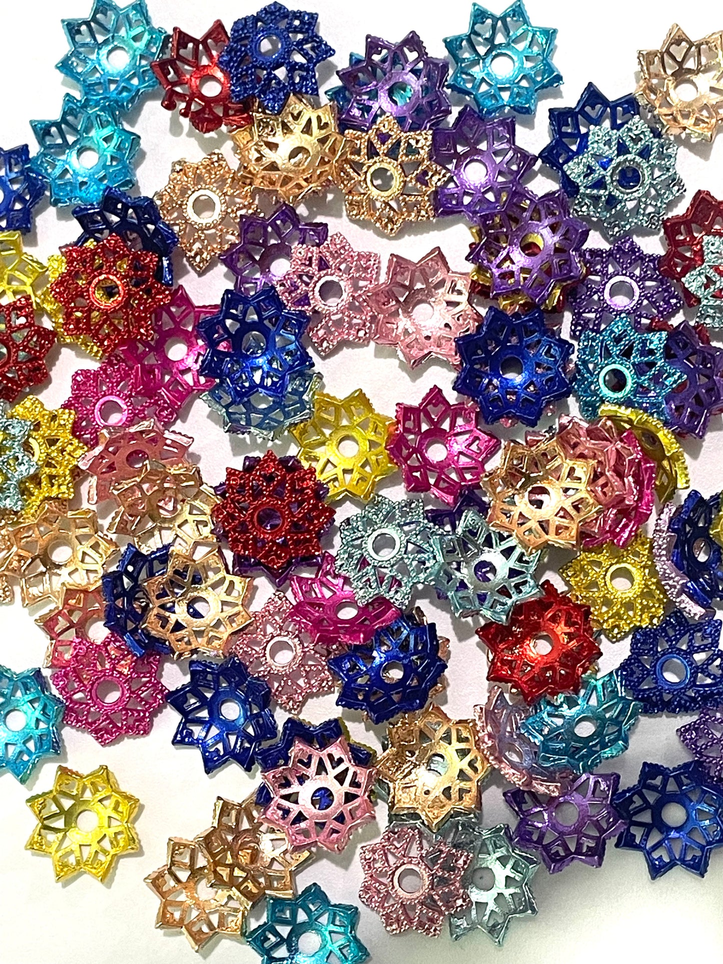WONDER LIFE MARTfancy spacer fancy Rhombus shape bead cap metallic bead cap spacer gold silver