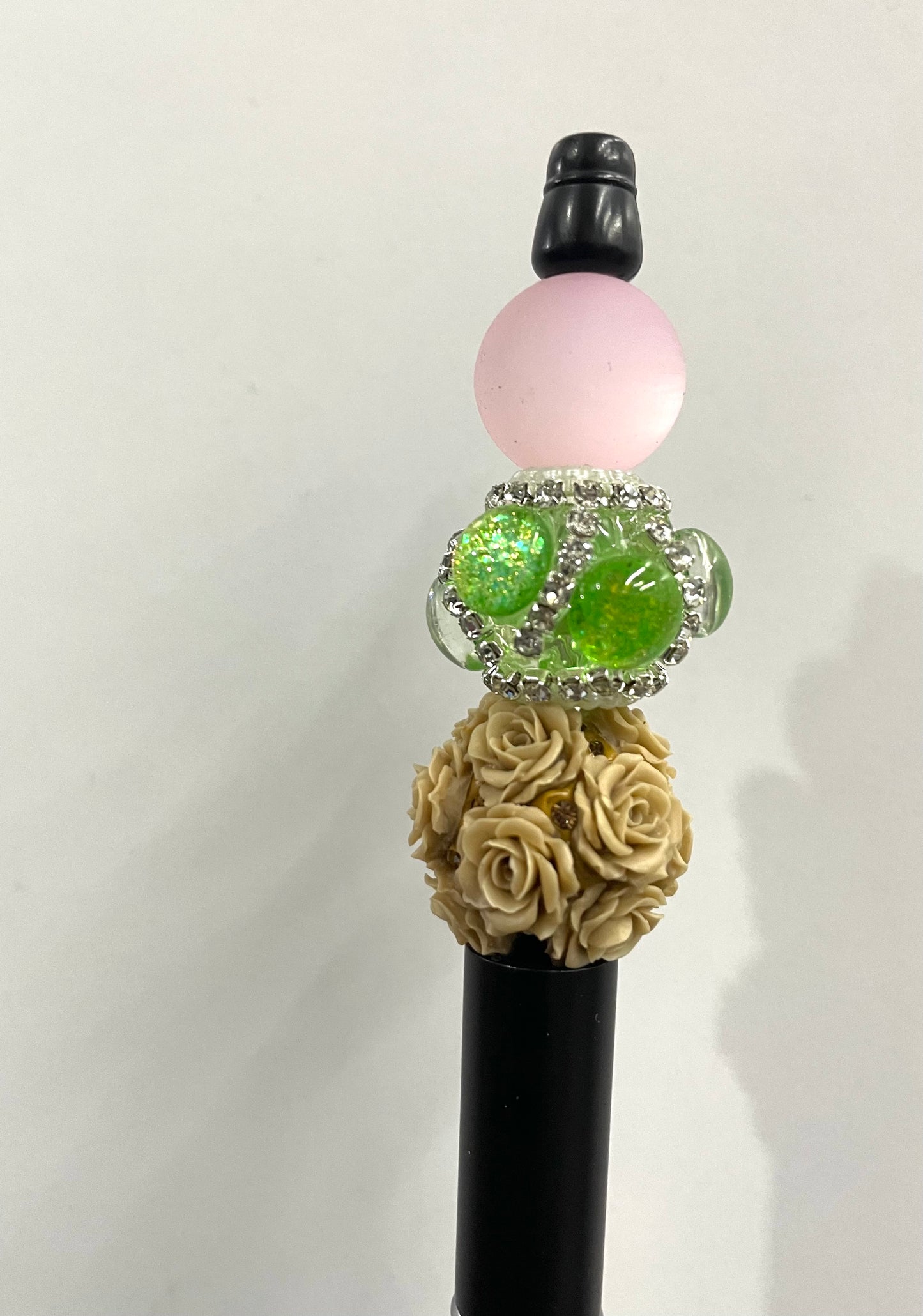 Fancy bead glitter round bubble with pearl and rhinestone chain fancy beads random mixed