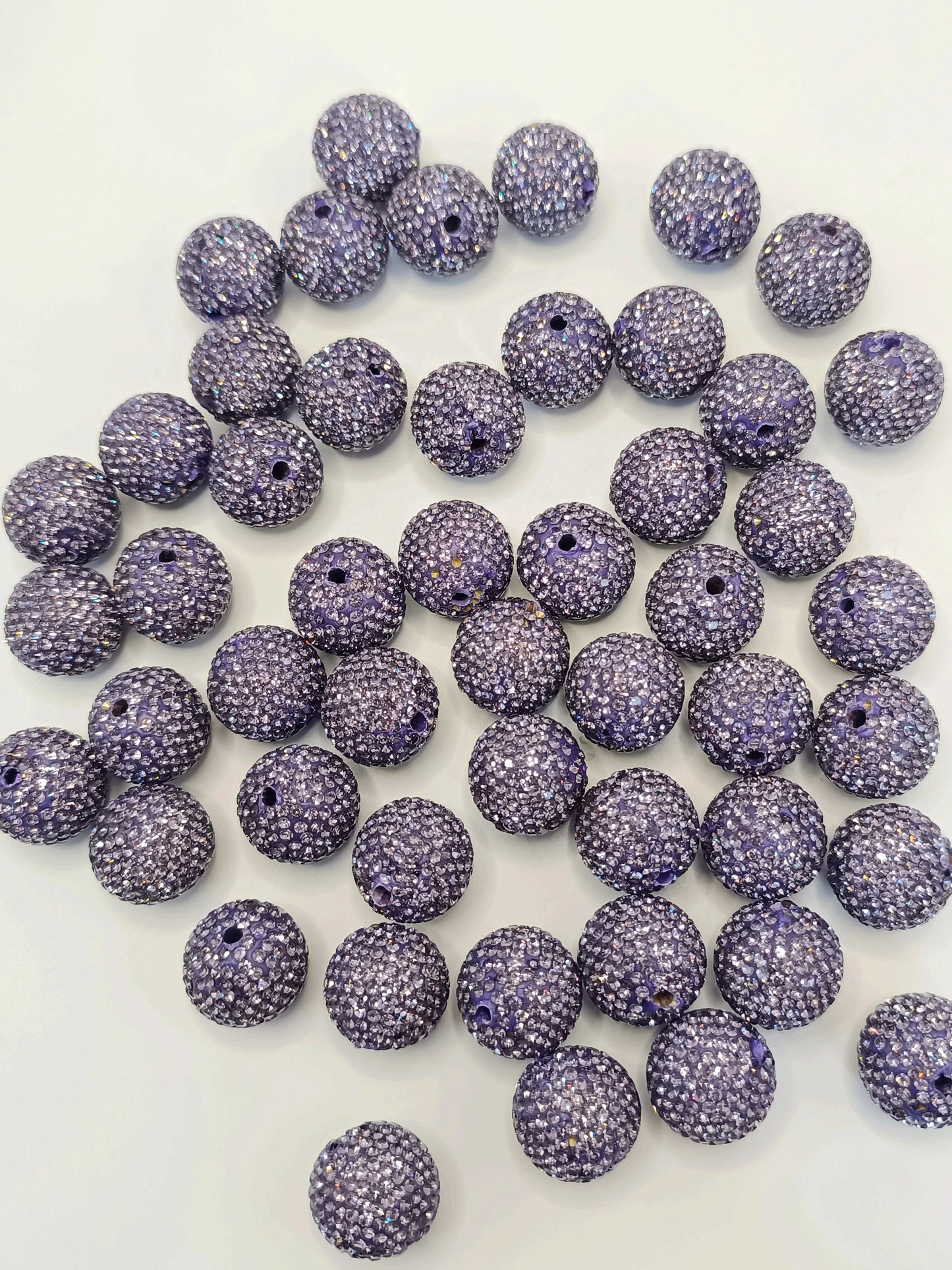 Clay Beads Colorful with Diversely Rhinestones,20mm