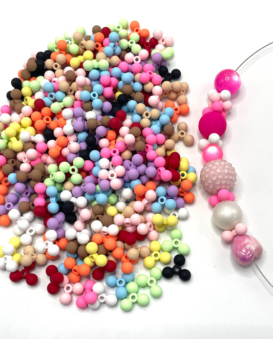 Acrylic Pearl spacers Neon uv Matte Various styles Bubble spacers 13mm
