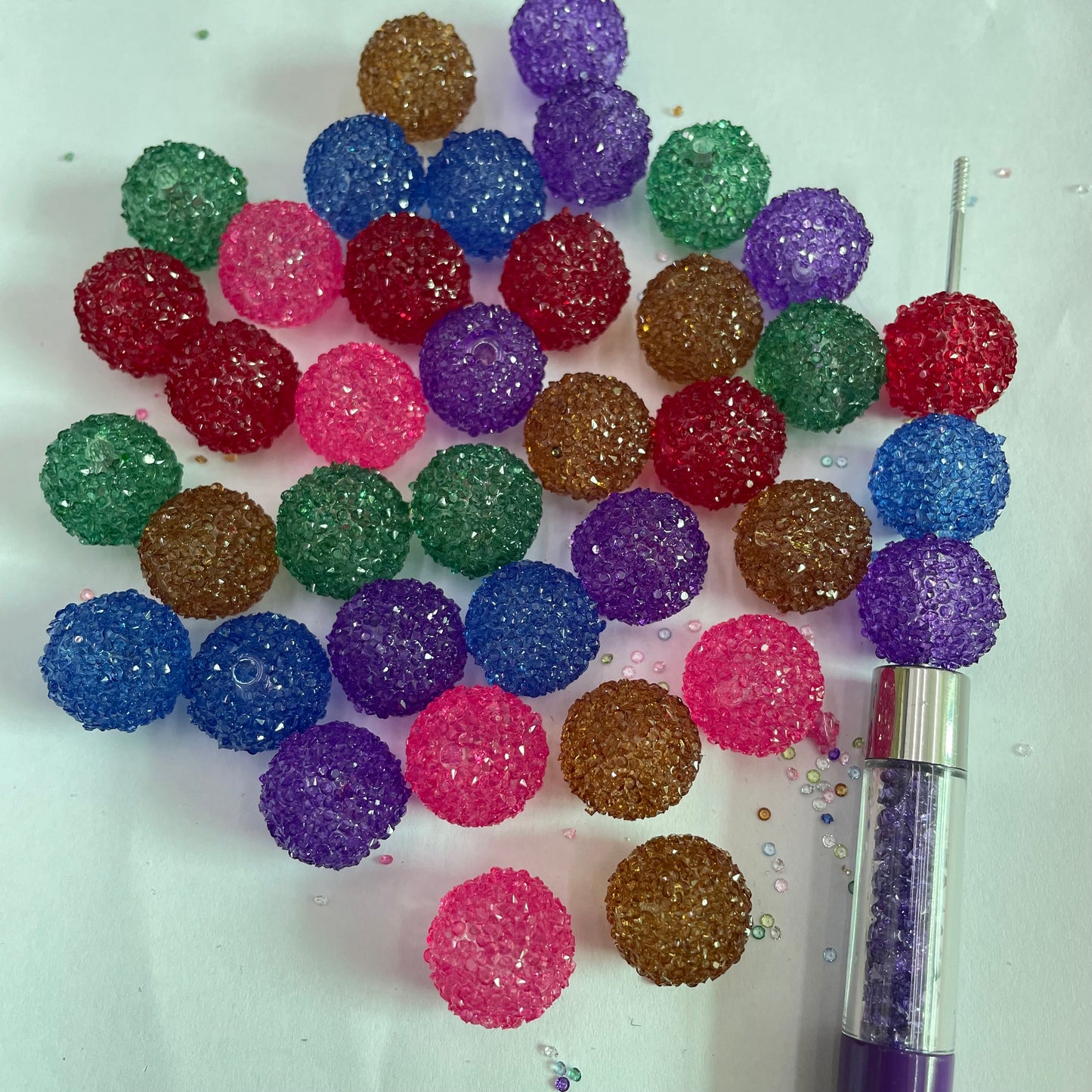 16mm sugar bead transparent bead with sugar