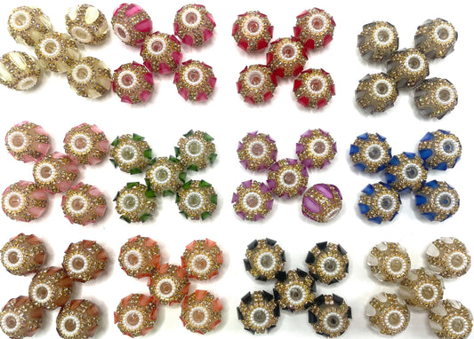 Pumpkin beads Golden Chain Pearl gasket Acrylic pumpkin chain beads Random Mix 20mm