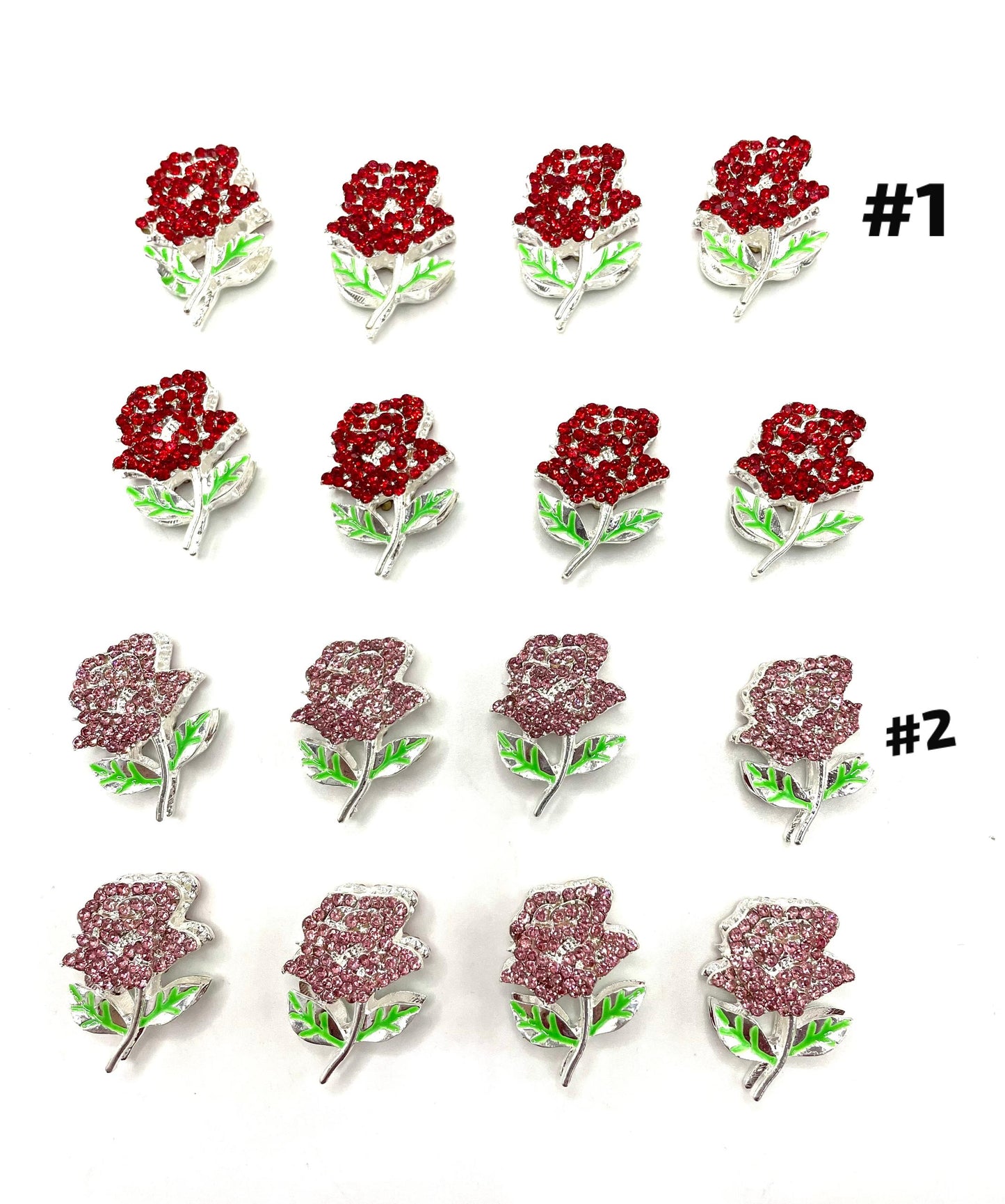 diy fancy metallic beads metal rose bead for Christmas and valentines